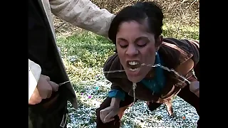 Crazy girl hardcore pee action