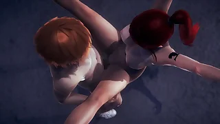 Fairy Tail Hentai - Erza Scarlet Blowjob and Fucked in a Co-op give credence to - Japanese Asian Manga Anime Game Porn